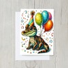 PICTURE THIS PRINTS Baby Alligator Birthday Card, Funny Alligator Greeting