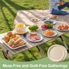 iDopick Compostable Paper Plates 9 Inch, 50 Pack Biodegradable Sugarcane