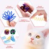 Lopsity 16PCS Cat Spring Toy,Cat Toy Bell,Cat Tube Toy Interactive