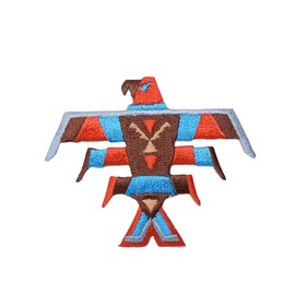 Thunderbird - Turquoise Indian Bird - Embroidered Iron on Patch