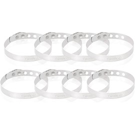 wenco Premium Roulade Rings Made of Stainless Steel, Pack of 8, Adjustable Size 4.5 - 5.5 cm, Dishwasher Safe
