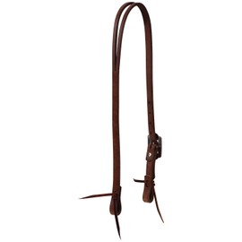 Weaver Leather ProTack Headstall with Designer Hardware, Split Ear, Turquoise Flower