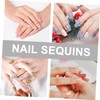 Healvian 2sets Glitter Nail Sequins Decoration Kit Nail Art Stickers