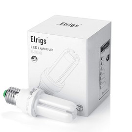 Elrigs E27 LED Bulb Rod Shape, 7 W LED Bulb Equivalent to 60 W Bulb, Warm White (3000 K) Corn Cob Bulb Replaces 12 W Energy-Saving Bulb, Flicker-Free Lighting, Pack of 4