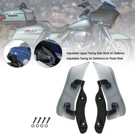 MAD HORNETS Adjustable Upper Fairing Side Wind Air Deflector For Road Glide 2015-2020 Smoke