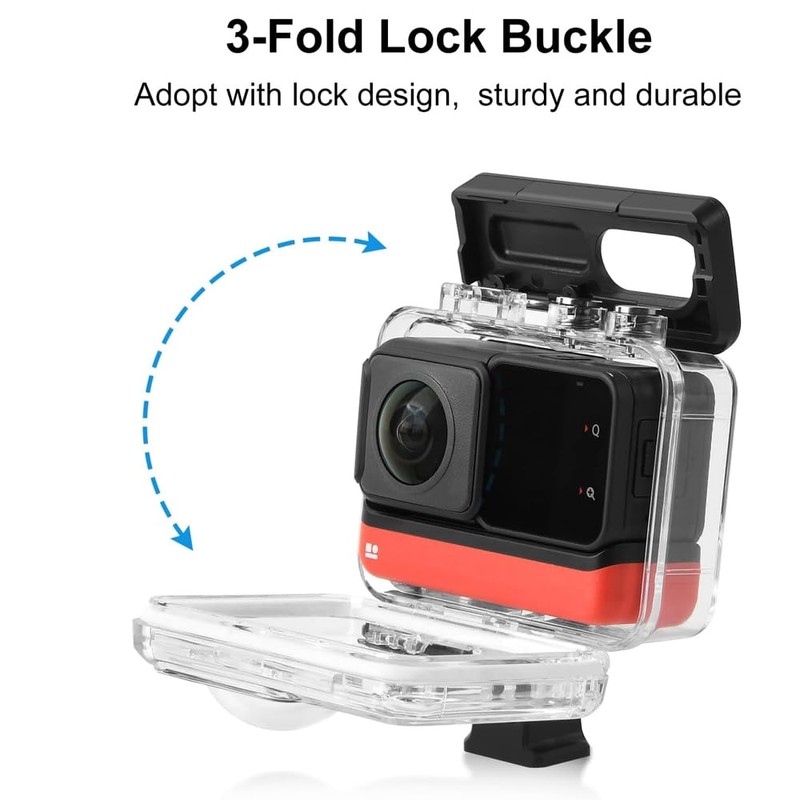 TOMGDRACO Insta360 ONE RS Panoramic Mode Dive Case for Panoramic