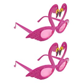 IDNVFY 2 Pack Flamingo Sunglasses Hawaiian Party Glasses Funny Style Sunglasses Photo Props Dance Fancy Dress Supplies