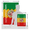 Los Angeles Sanctuary City Flag Kit Stand Pole Wall Hanging