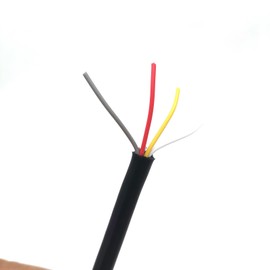 resistant cable Soft Insulated High Temperature Cable, 1M Square 0.3 0.5 0.75 1 1.5 2 2.5 4 6mm, 2 3 4 6 Cores Silicone Rubber Flexible Copper Wire outdoor wire ( Size : 22AWG(0.3mm2) , Color : 4 Core