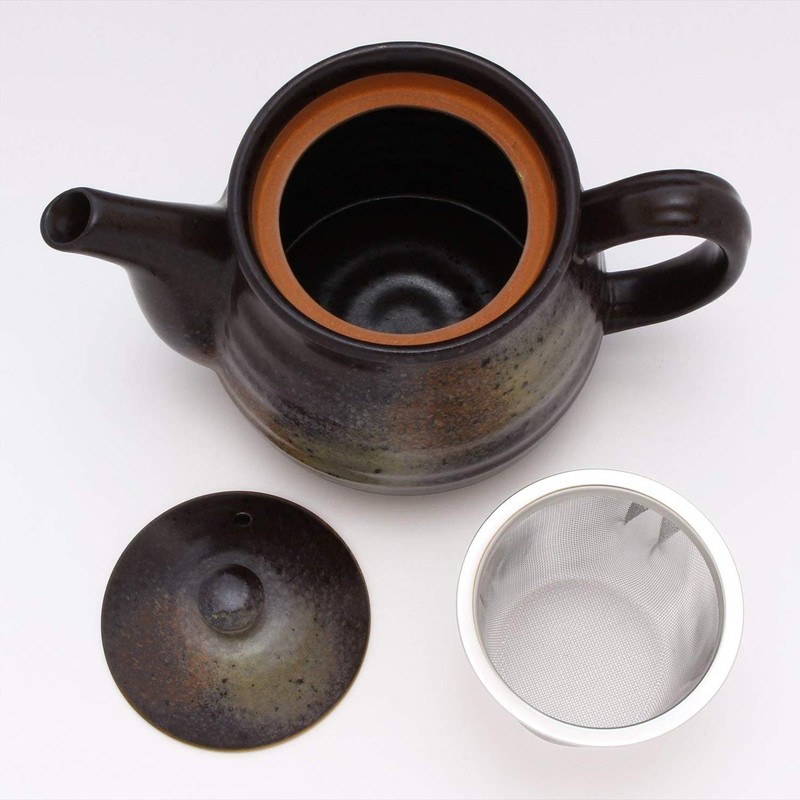 Mino Ware Pot, Bizen Style Rokubei, Made in Japan