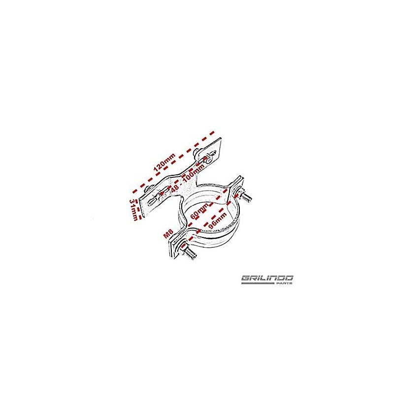 Sign Fixing Pipe Clamp Traffic Sign Holder Fence Diameter 60