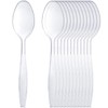 50 Clear Plastic Spoons Strong Heavy Duty Clear Plastic Spoons,