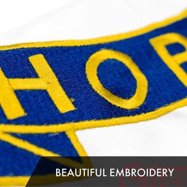 G128 Rhode Island State Flag | 2.5x4 Ft | ToughWeave Series Embroidered 300D Polyester | Embroidered Design, Indoor/Outdoor, Brass Grommets