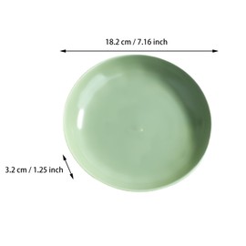 Swlthwen 7.16 Inch Green Plates Set of 4, Ceramic Dinner & Salad Plates, Microwave and Dishwasher Safe
