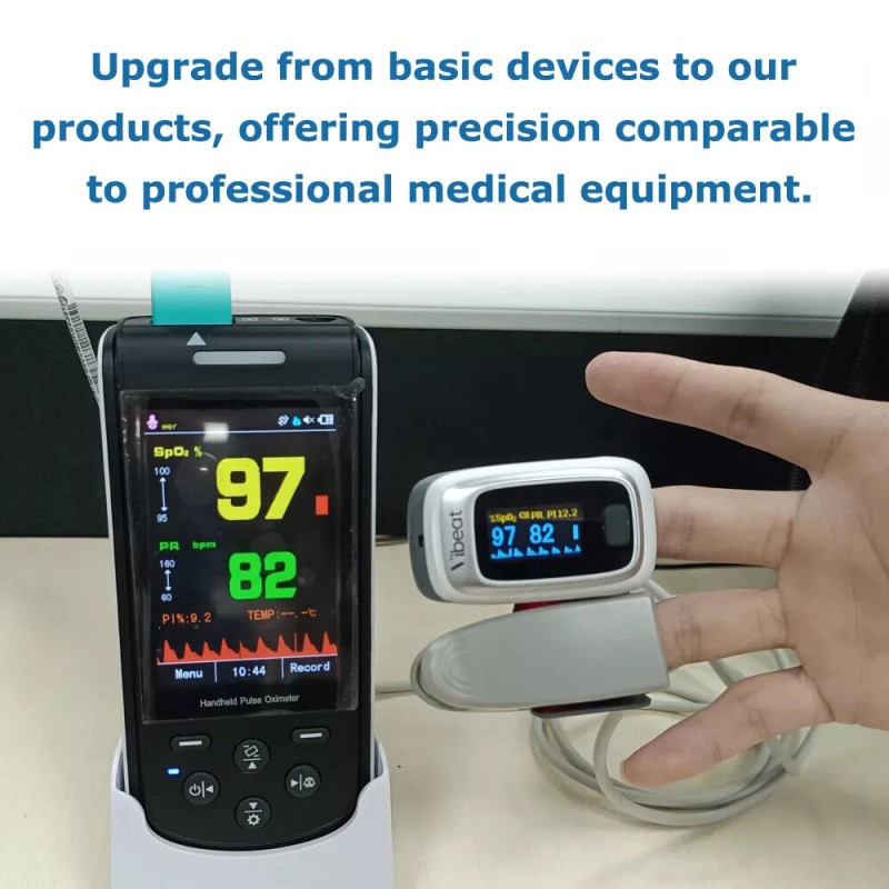 Vibeat Pulse Oximeter Measure Blood Oxygen Saturation, Pulse Rate, PI