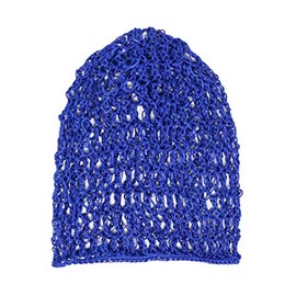 Women Hair Net Crochet Hairnet Sleep Cap Snood Cover Rayon Net (Royal)