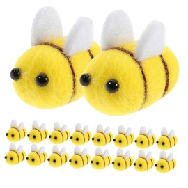 Gatuida 35pcs Wool Felt Bees for Crafts Cute Miniature Bee Ornaments for Projects for Tiered Tray Decorations and Handmade Accessories for Showers and Themed Parties