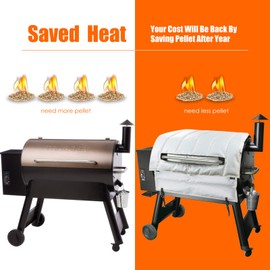 Grisun Grill Blanket for Traeger 34 Series and Texas Grill Insulation Blanket, Pellet Blanket Save a Lot of Heat for Winter Cooking