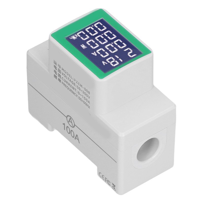 DIN Rail Meter Digital Voltmeter Ammeter Power Energy Monitor Multimeter