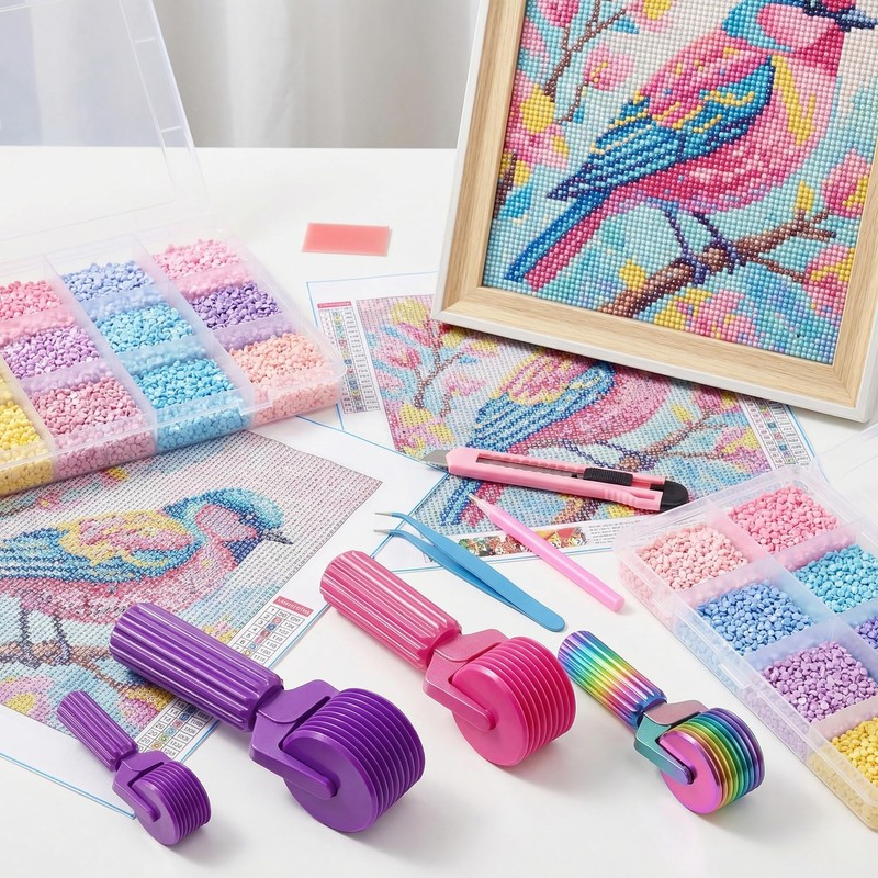 KPEBN Detachable Diamond Painting Roller, Ergonomic Art Tool - Candy