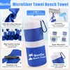BonGu 2 Pack Beach Towel Set 180x80cm & 60x38cm Microfiber