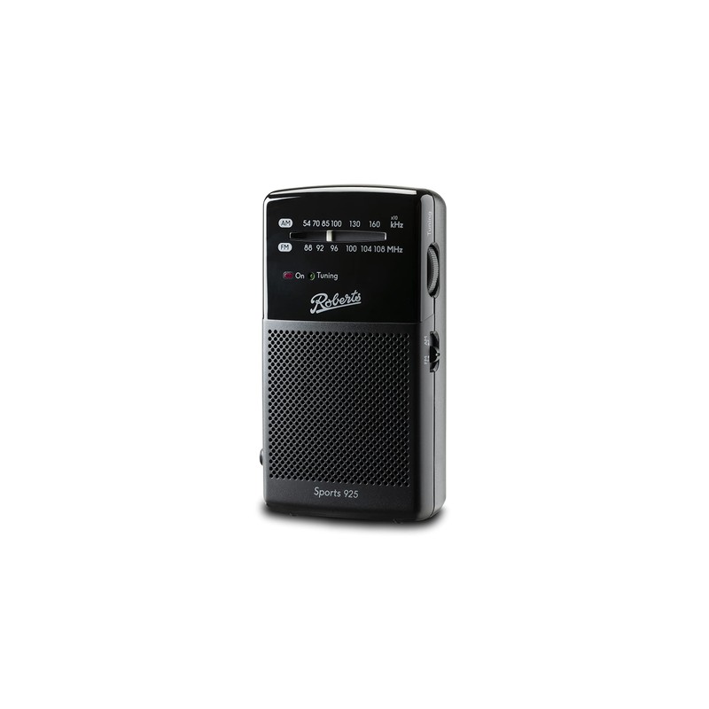 Roberts Sports 925 Personal FM/AM Radio - Black