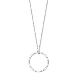 JSJOY 14K Gold Necklace for Women Circle Pendant Necklace Gold Plated Layied Chain Necklace (Circle - 2)