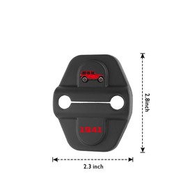 GUIILAN Car Door Lock Decoration Protector Latches Cover Compitable with 2018-2025 Jeep Wrangler JL JLU 4XE Unlimited Sahara Sports Rubicon Gladiator JT Door Lock Cover Parts Accessories