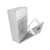 Sanitary Napkin Disposal Receptacle, White Steel, New improved Version