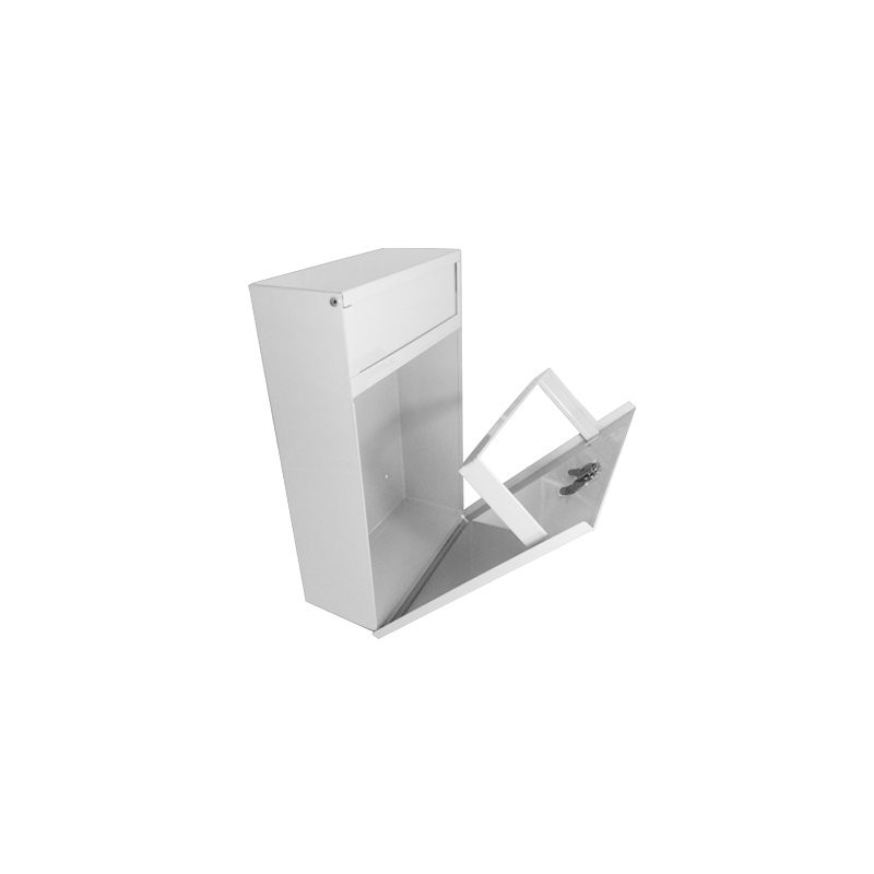 Sanitary Napkin Disposal Receptacle, White Steel, New improved Version