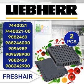2 Pieces Fridge Freezer Activated Carbon Filter with Original Code 7440021 7440021-00 9882460 988246000 9096989 9882429 for Liebherr FreshAir - MONTERAL