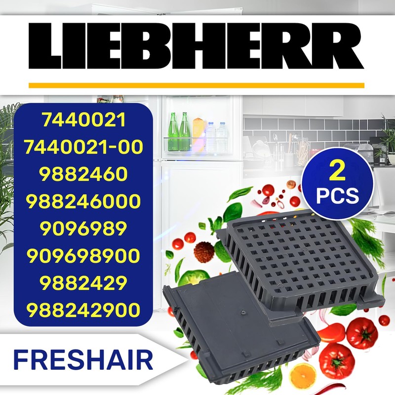 2 Pieces Fridge Freezer Activated Carbon Filter with Original Code