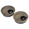 Mxfans 2PCS 50mm Bronze Computer Cable Grommet Desk Tidy Outlet