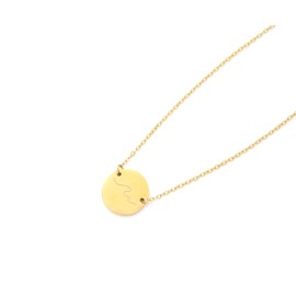 legàmidoro Necklace Coin Stylish Gift Men Women Stainless Steel Chain, Stainless Steel, Not Applicable