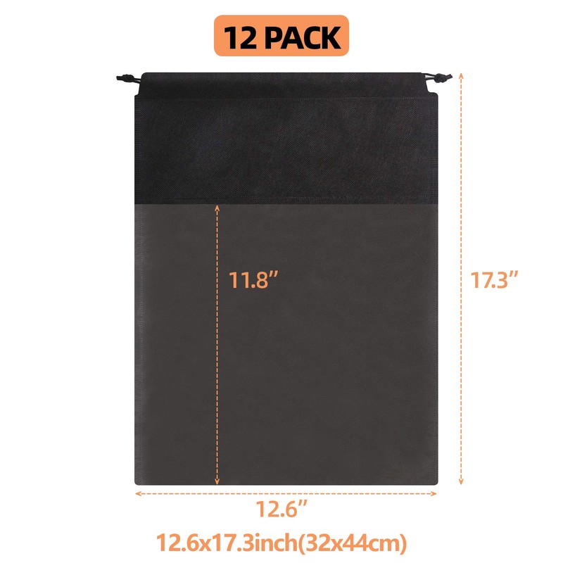 12 Pack Portable Shoe Bags for Travel Large Shoes Pouch