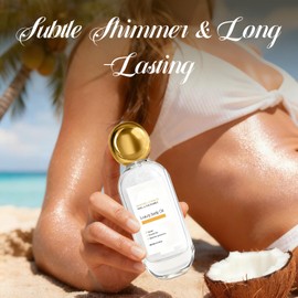 LMDGDS Luxury Vanilla Body Oil Hydrating & Shimmer for Radiant Smooth Skin and Long-Lasting Fragrance (90ml / 3.04oz)