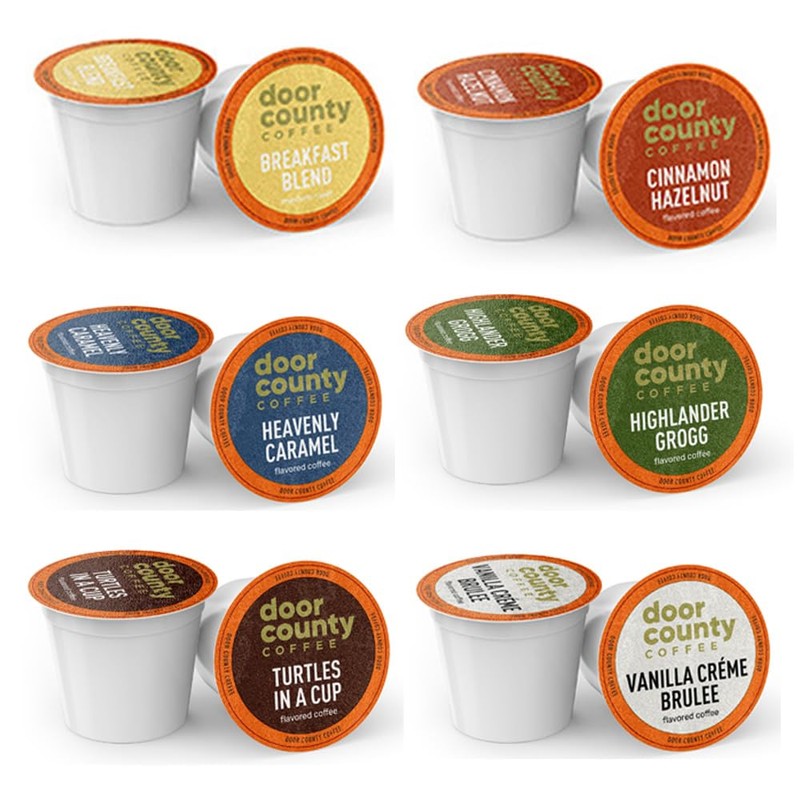 Door County Coffee, Single-Serve Cups for Keurig Brewers, Variety Pack