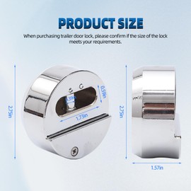 Mardili Lock Hidden Shackle Trailer Puck Padlocks with Keyed Alike, 2-7/8" Puck Lock,Moving Trucks & Vans Door Lock, Soild Steel, Pack of 2