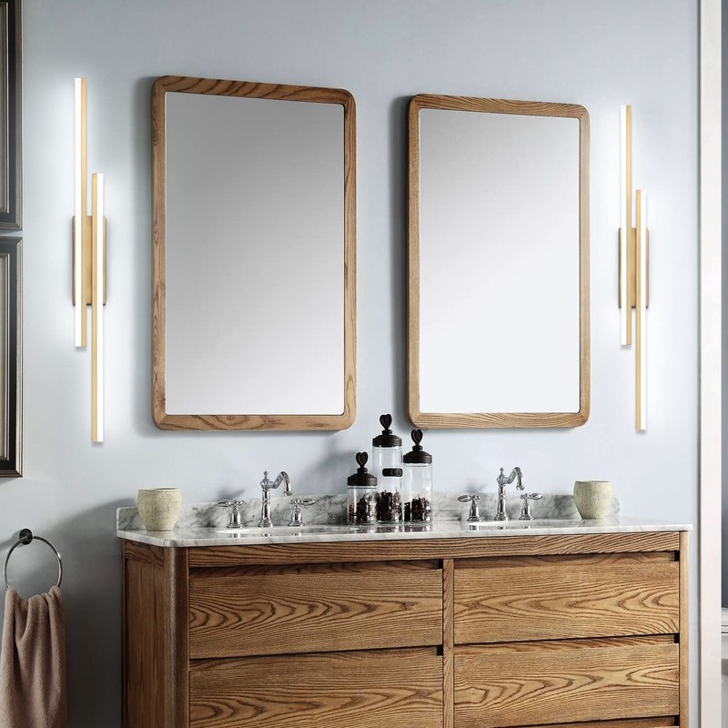 PRESDE 48 Inch Bathroom Light Fixtures Brushed Gold Vanity Light