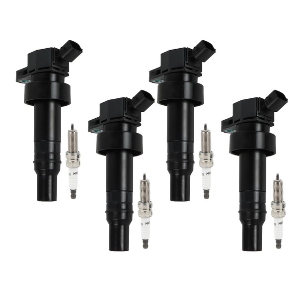 Autodevil UF652 Ignition Coil Pack Iridium Spark Plugs Set of