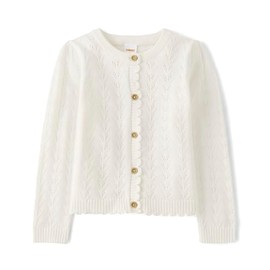 Gymboree,and Toddler Long Sleeve Cardigan Sweaters,Classic White,4T