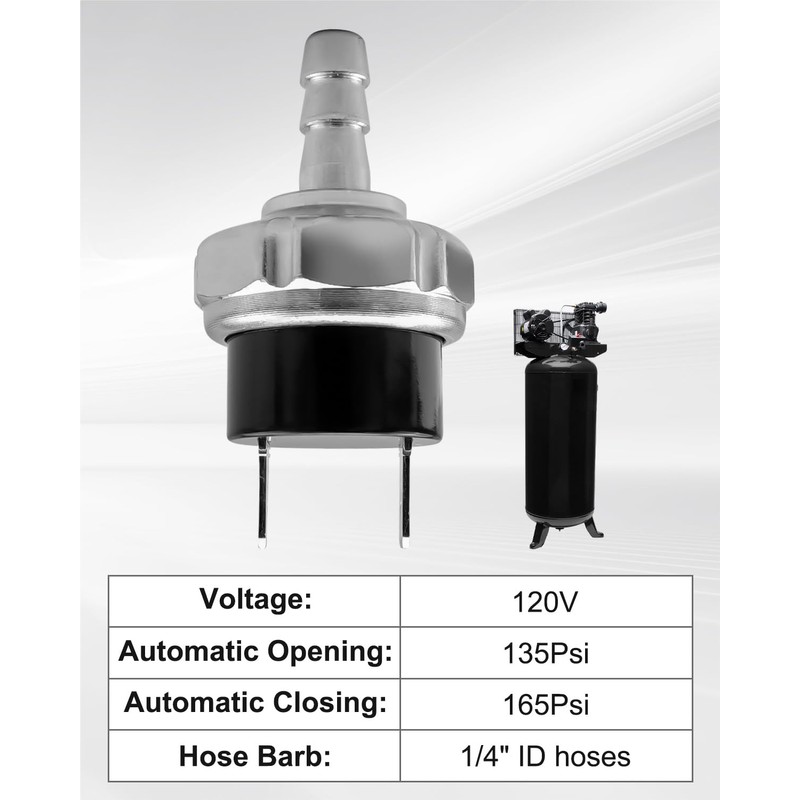 Air Compressor Pressure Switch Fit for Husky C331H 30 Gallon,
