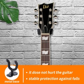Donux Guitar Wall Mount,Ukulele Hanger Hook Holder Stand Guitar Hangers Hooks for Acoustic Electric Bass Guitars and Ukulele (3 Set)