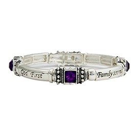 4031657 God First Family Second Career Third Stretch Bracelet Consultant Director Award Gift Pink Purple