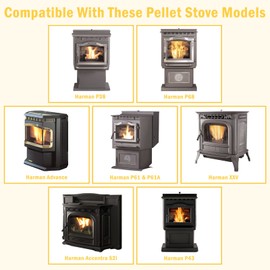 Adviace 3-21-08639 Combustion Blower Exhaust Fan Motor for Harman P38, P43, P61, P61A, P68, Accentra 52i, Advance Pellet Stove, with 5" Double Paddle Exhaust Fan Blade Impeller.