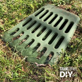 CrawlSpace-DIY - Lawn Yard Drain Sump Pump Discharge Downspout Extension - Lawn Grate Waterproof Protection for Yard - Oval-Shaped Inlet Fits 3" or 4" Drainpipe - Prevent Pop-up Water Emitters