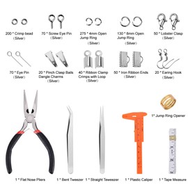 PAXCOO Jewelry Making Supplies Kit - Jewelry Repair Tool with Accessories, Pliers, Findings, and Beading Wires for Adults and Beginners