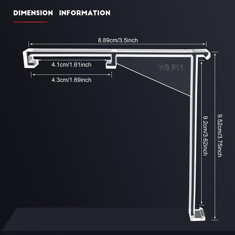 4 Pieces Valance Clips Vertical Blind Clear Valance Clip Bracket