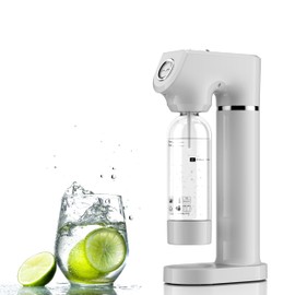 Culinary Chef Sparkling Soda Maker – Soda Machine for Carbonated Water – BPA-Free Reusable Water Bottle included – Planet-Caring Carbonated Water Maker for Home – Fits Standard CO2 Cylinders, White