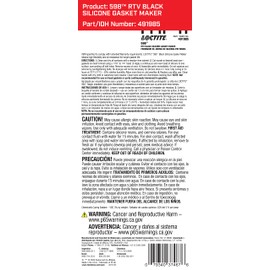 LOCTITE Automotive RTV Silicone Gasket Maker Black 598 - High Performance, Sensor-Safe, Non-Corrosive, Flexible, Oil Resistant - 80 ml, 1 Pack